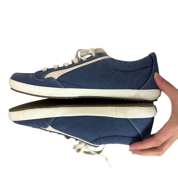 TAOS WOMEN'S SHOOTING STAR INDIGO BEIGE DISTRESSED size 9.5 wide - Picture 4 of 6